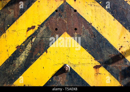 Warnung Farben gelb schwarze Dreieck Stockfoto