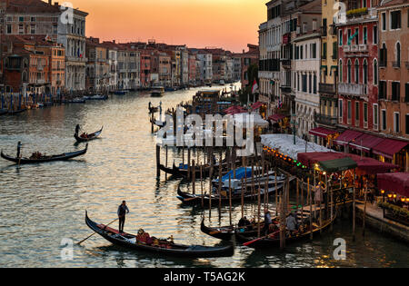 Gondols im Venezia, Italia. Stockfoto