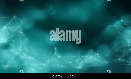 Technologie Hintergrund Konzept, abstrakte Verbindung dots, Zusammensetzung Idee Stockfoto