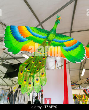 Cervia, Italien - 21/04/2019 Artevento2019, handgefertigte asiatische Drachen. kites Festival Stockfoto