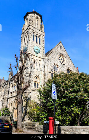 "Cloisters Gericht", einem ehemaligen Presbyterianischen Kirche in der Cromwell Road, Highgate, London, UK, zu Luxus Apartments umgewandelt Stockfoto