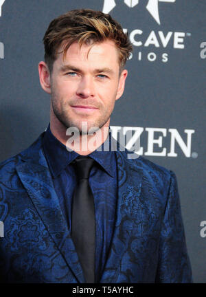 Los Angeles, Kalifornien, USA, 22. April 2019 Schauspieler Chris Hemsworth besucht die Weltpremiere von "Marvel Studios" Avengers: Endgame' am 22. April 2019 im Los Angeles Convention Center in Los Angeles, Kalifornien, USA. Foto von Barry King/Alamy Stock Foto Stockfoto