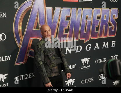 Los Angeles, USA. 22 Apr, 2019. Vin Diesel 066 besucht die Weltpremiere von Walt Disney Studios Motion Pictures Avengers Endgame im Los Angeles Convention Center am 22. April 2019 in Los Angeles, Kalifornien. Credit: Tsuni/USA/Alamy leben Nachrichten Stockfoto