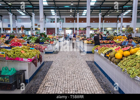 Mercado do Livramento Markthalle in Passau in der Nähe von Lissabon, Portugal. Stockfoto