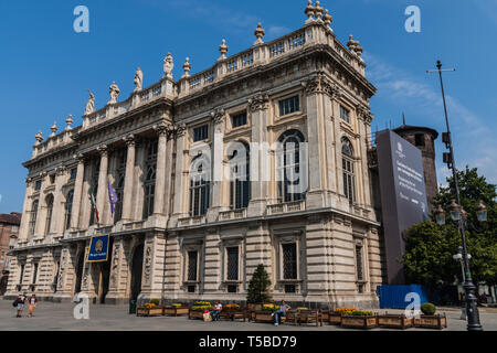 Madama Palace in Turin, eine Art Museum mit Sammlungen von Antiquitäten und Gemälde sowie dekorative und angewandte Kunst. Stockfoto