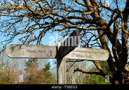 Die Waldspaziergang, Meon Vale, Long Marston, Warwickshire, England, Großbritannien Stockfoto