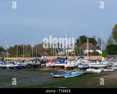 Günstig leisurecraft im ehemaligen Hafen von Dell Kai Marine West Sussex England Großbritannien Teil von Chichester Harbour Stockfoto