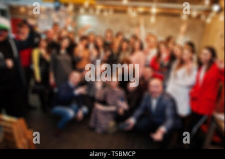 Master Class und Studie Konzept. Abstrakte verschwommen Gruppenfoto der Völker von Konferenz- oder Seminarraum. Stockfoto