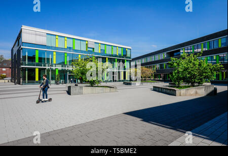 Kamp-Lintfort, Ruhrgebiet, Niederrhein, Nordrhein-Westfalen, Deutschland - die Euregio Rhein-Waal Hochschule für Angewandte Wissenschaften, Kommunikation und Umwelt Facu Stockfoto