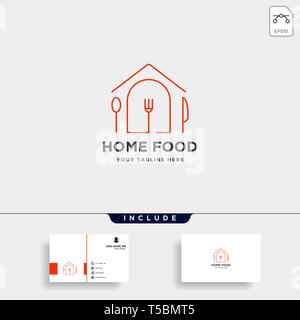 City Food Equipment einfache flache Logo Design Vector Stock Vektor