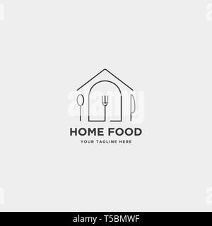 City Food Equipment einfache flache Logo Design Vector Stock Vektor