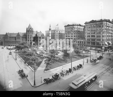 Lafayette Square, Buffalo, New York, USA, Detroit Publishing Company, 1905 Stockfoto