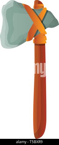 Prähistorischen Steinaxt Symbol. Cartoon von prähistorischen Steinaxt vektor Symbol für Web Design auf weißem Hintergrund Stock Vektor