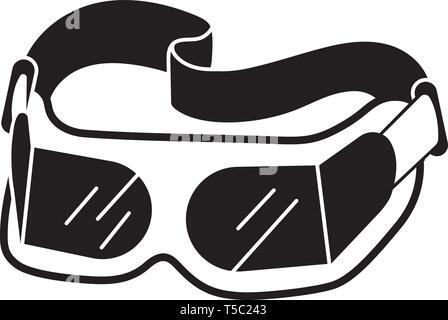 Schweißer Brille, einfachen Stil Stock Vektor