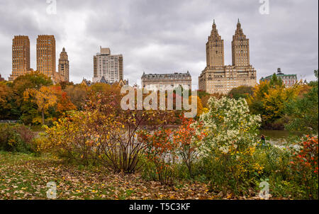 Blick auf die Stadt von New York im November Stockfoto