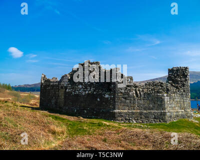 Bleibt der 11 seitige, 13. Jahrhundert, Castle Doon, Loch Doon, Dumfries und Galloway, Schottland Stockfoto