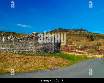 Bleibt der 11 seitige, 13. Jahrhundert, Castle Doon, Loch Doon, Dumfries und Galloway, Schottland Stockfoto