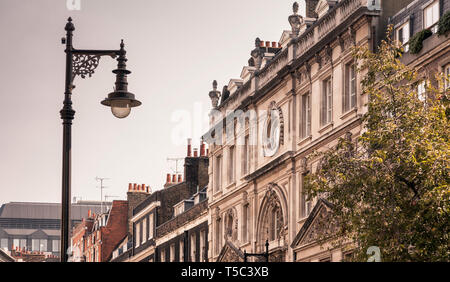 Ein Detail einer georgianischen Haus in Mayfair, London. Stockfoto