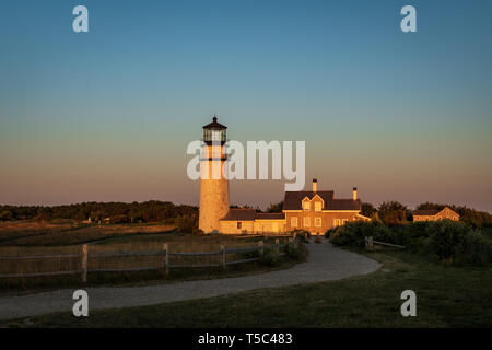 Sonnenaufgang am Highland Leuchtturm, Cape Cod Stockfoto