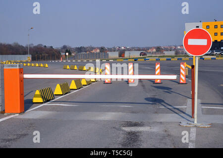Barriere Tor automatische System. Keinen Eintrag Anmelden Stockfoto