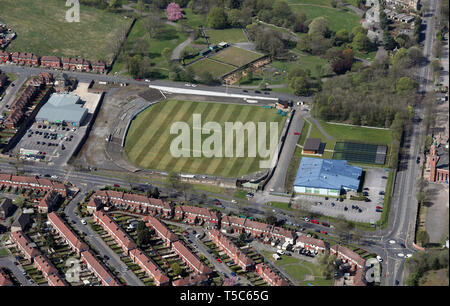 Luftaufnahme der Park Avenue Cricket Ground & besser Fitnessraum Bradford, West Yorkshire Stockfoto