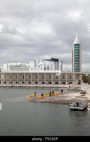 Doca dos Olivais im Parque das Nações in Lissabon, Portugal Stockfoto