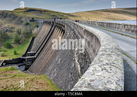 Claerwen Damm am Elan Valley, Powys, Wales Stockfoto