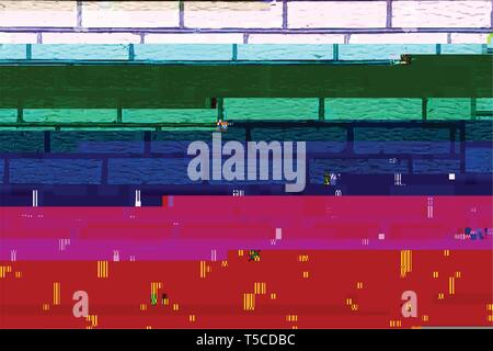 Abstrakte Glitched Textur Stock Vektor