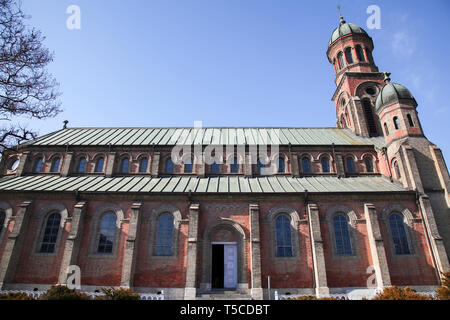 Jeondong Kathedrale in Jeonju Hanok Dorf, Jeonju, Südkorea. Es ist das Schönste an der katholischen Kirche in Südkorea. Stockfoto