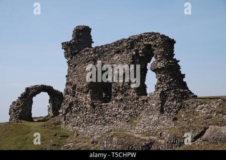 Castell Dinas Bran in der Nähe von Llangollen in Denbighshire in Wales Stockfoto