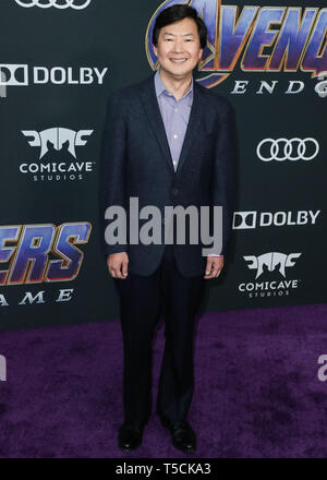 Los Angeles, USA. 22 Apr, 2019. LOS ANGELES, Kalifornien, USA - 22. April: Schauspieler Ken Jeong kommt an der Uraufführung von Walt Disney Studios Motion Pictures und Marvel Studios'' Avengers: Endgame' im Los Angeles Convention Center am 22. April 2019 in Los Angeles, Kalifornien, Vereinigte Staaten. (Foto von Xavier Collin/Image Press Agency) Quelle: Bild Presse Agentur/Alamy leben Nachrichten Stockfoto