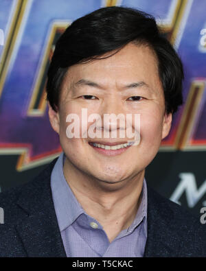 Los Angeles, USA. 22 Apr, 2019. LOS ANGELES, Kalifornien, USA - 22. April: Schauspieler Ken Jeong kommt an der Uraufführung von Walt Disney Studios Motion Pictures und Marvel Studios'' Avengers: Endgame' im Los Angeles Convention Center am 22. April 2019 in Los Angeles, Kalifornien, Vereinigte Staaten. (Foto von Xavier Collin/Image Press Agency) Quelle: Bild Presse Agentur/Alamy leben Nachrichten Stockfoto