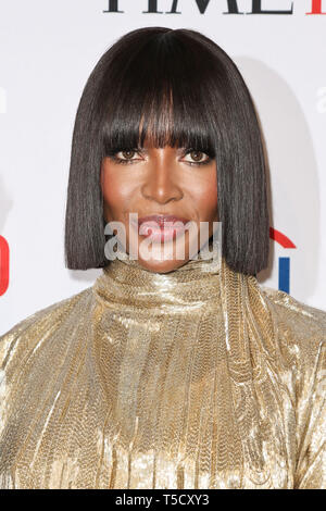 New York, USA. 23 Apr, 2019. NEW YORK, NEW YORK - 23. April: Naomi Campbell besucht die Zeit 100 Gala 2019 Lobby Ankünfte am Jazz at Lincoln Center am 23. April 2019 in New York City. Foto: Frau Holz/imageSPACE Credit: Imagespace/Alamy leben Nachrichten Stockfoto