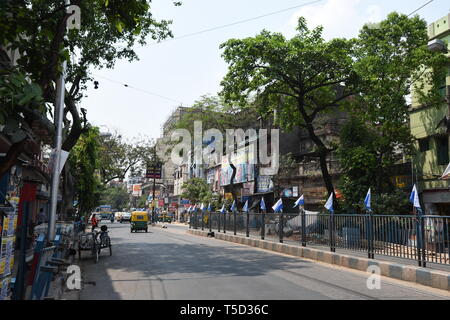 Der MG Road am College Street, Kolkata, Indien Stockfoto