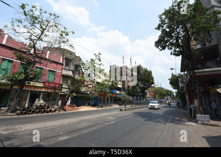 Der MG Road am College Street, Kolkata, Indien Stockfoto