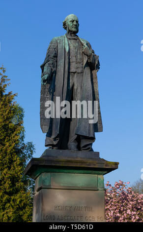 Statue von Henry Austin Bruce, Herrn Aberdare, Alexandra Gärten, cathays Park, Cardiff Stockfoto