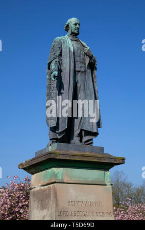 Statue von Henry Austin Bruce, Herrn Aberdare, Alexandra Gärten, cathays Park, Cardiff Stockfoto