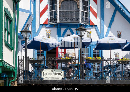 Die Heidelberg deutsches Restaurant, Helen, Georgia, USA. Stockfoto