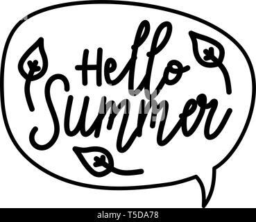 Hallo Sommer Script text Design Template Vector Stock Vektor