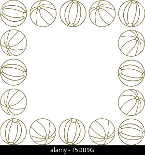 Beach Ball Frame leere Vorlage Vektor Stock Vektor