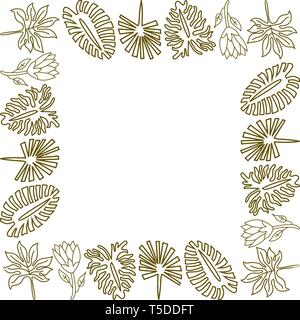 Blume Endframe leere Vorlage Vektor Stock Vektor