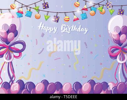 Happy Birthday Card template Abbildung Stock Vektor