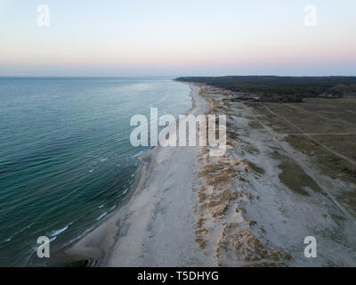 Luftaufnahme von melby Strand, Dänemark Stockfoto