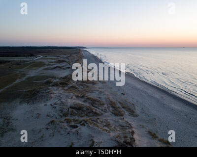 Luftaufnahme von melby Strand, Dänemark Stockfoto