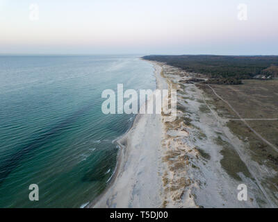 Luftaufnahme von melby Strand, Dänemark Stockfoto