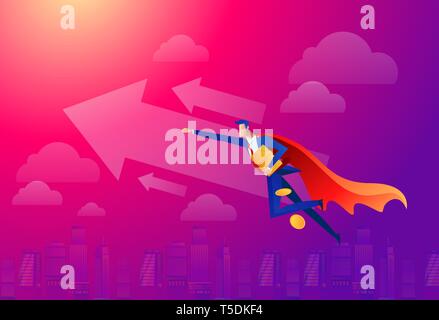 Währung Wachstum. Geschäftskonzept cartoon Vector Illustration. Stock Vektor