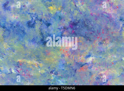 Von Hand bemalt Acryl nahtlose Muster mit abstrakten Pinselstrichen. Kunst Malerei. Grunge Textur für Textil, Verpackung, Gruß-Karten, scrapbooking. Stockfoto