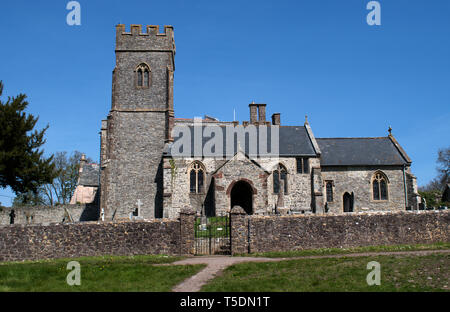 Kirche St. Maria im East Quantoxhead, Somerset, England wurde im 14. Jahrhundert erbaut. HOMER SYKES Stockfoto