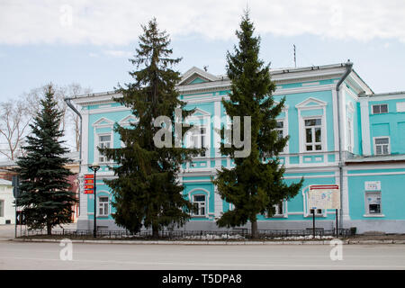 Alte Bürgerhäuser in den Straßen von elabuga Stockfoto