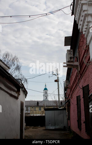 Alte Bürgerhäuser in den Straßen von elabuga Stockfoto